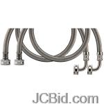 JCBid.com online auction Calflex-wmsl4-2-pack-braided-stainless-steel-washing-machine-connectors-with-elbow-4-ft-2-pk