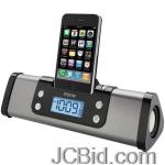JCBid.com online auction Ihome-ip16g-iphoneripodr-portable-alarm-clock-stereo-speaker-system