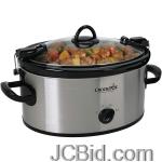 JCBid.com online auction Crock-pot-sccpvl600-s-6-quart-oval-slow-cooker-stainless