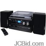 JCBid.com online auction Jensen-jta-980-3-speed-turntable-2-cd-system-with-cassette-amfm-stereo-radio