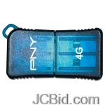 JCBid.com online auction Pny-p-fdu4gbslkblu-ef-microsleek-attache-usb-drive-4gb-blue
