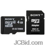JCBid.com online auction Sony-sr4a4-micro-secure-digital-high-capacitycard-4-gb
