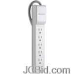JCBid.com online auction Belkin-be106000-25-6-outlet-homeoffice-surge-protector-25-ft-cord