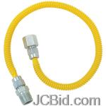 JCBid.com online auction Brasscraft-cssl54-36-gas-dryer-water-heater-flex-lines-38od-12-fip-x-12-mip-x-36