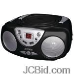JCBid.com online auction Jensen-cd-472-bk-amfm-cd-boom-box