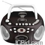 JCBid.com online auction Jensen-cd-540-portable-stereo-compact-disc-cassette-recorder-with-amfm-radio