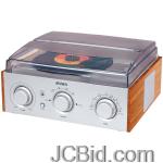 JCBid.com online auction Jensen-jta-220-stereo-3-speed-turntable-with-amfm-receiver-2-built-in-speakers