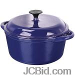 JCBid.com online auction Range-kleen-cw5001r-5-quart-covered-cast-iron-dutch-oven-blue-enamel
