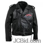 JCBid.com online auction Pebble-leather-moto-jacket-2x-diamond-plate-mens-hand-sewn-pebble-grain-genuine-buffalo-leather-jacket