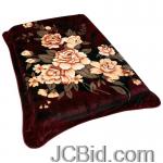 JCBid.com online auction Burgundy-floral-blanket