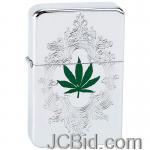 JCBid.com online auction Pot-leaf-w-etched-scroll-lgtr