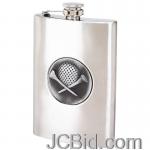 JCBid.com online auction Ss-flask-with-golfing-emblem