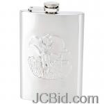JCBid.com online auction 8oz-embossed-golfer-flask