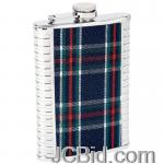 JCBid.com online auction 8oz-ss-hip-flask-irish-plaid
