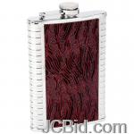 JCBid.com online auction 8oz-ss-flask-red-leather-grain