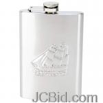 JCBid.com online auction 8oz-embossed-ship-scene-flask