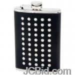 JCBid.com online auction 8oz-studded-black-wrap-flask