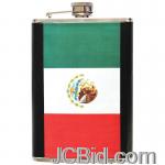JCBid.com online auction 8oz-ss-flask-mexico-flag-inset