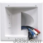 JCBid.com online auction Datacomm-electronics-45-0031-wh-recessed-low-voltage-media-plate-with-duplex-receptacle