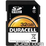 JCBid.com online auction Duracell-dusd632gc-high-speed-secure-digital-card-32-gb