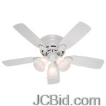 JCBid.com online auction Hunter-21880-42-low-profile-plus-ceiling-fan-with-light