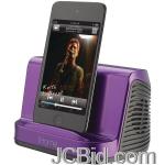 JCBid.com online auction Ihome-ihm16u-ipadtmipodrmp3-player-portable-stereo-speaker-system-purple