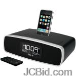JCBid.com online auction Ihome-ip90bk-ipodiphone-dual-alarm-clock-radio-black