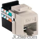 JCBid.com online auction Leviton-5g108-rt5-quickport-cat-5e-jack-light-almond