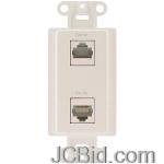 JCBid.com online auction Channel-plus-wpa-dd-dual-data-quick-connection-dcora-wall-plates-almond