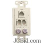 JCBid.com online auction Channel-plus-wpa-pdc-datatelephonecoaxial-quick-connection-dcora-wall-plate-almond