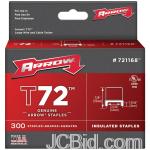 JCBid.com online auction Arrow-fasteners-721168-t72-insulated-staples-1364-5mm-x-3164-12mm-300-pk