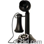 JCBid.com online auction Crosley-radio-cr64-bk-candlestick-phone-black