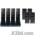JCBid.com online auction Cta-wi-4dcb-nintendo-wii-quad-charge-station-with-4-rechargeable-batteries-black