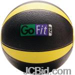 JCBid.com online auction Gofit-gf-mb10-medicine-ball-core-performance-training-dvd-10-lbs-black-yellow