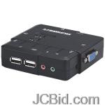 JCBid.com online auction Manhattan-151252-compact-kvm-switch-with-usb-with-cables-audio-support-2-port