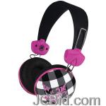 JCBid.com online auction Macbeth-collection-mb-hl2cb-large-headphones-black-check-hot-pink-crown