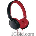 JCBid.com online auction Philips-shl500028-medium-on-ear-headband-with-expressive-design-red-black