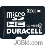 JCBid.com online auction Duracell-du-3in1c1032g-r-microsdtm-card-with-universal-adapter-class-10-32gb