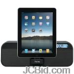 JCBid.com online auction Ihome-id28bzc-iphoneripadripodr-app-enhanced-portable-rechargeable-fm-alarm-clock-radio-with-remote