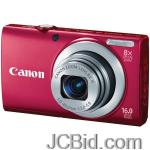 JCBid.com online auction Canon-6150b001-160-megapixel-powershotr-a4000is-digital-camera-red