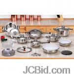 JCBid.com online auction 28pc-ss-cookware-set