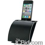 JCBid.com online auction Ihome-ip12bc-iphoneripodr-alarm-app-friendly-space-saving-speaker-system