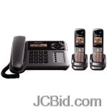 JCBid.com online auction Panasonic-kx-tg1062m-dect-60-cordedcordless-phone-with-caller-id-digital-answering-system-dual-handset-system