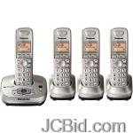 JCBid.com online auction Panasonic-kx-tg4024n-dect-60-expandable-digital-cordless-phone-system-4-handset-system