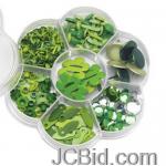JCBid.com 200-Pc-Monochromatic-Green-Embellishment-Box