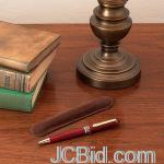 JCBid.com online auction Wood-pen-in-vlvt-pouch