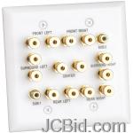 JCBid.com online auction Datacomm-electronics-45-0070-72-surround-sound-2-gang-plate-white