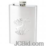 JCBid.com online auction 8oz-embossed-deer-scene-flask