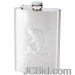 JCBid.com 8OZ-EMBOSSED-FISH-SCENE-FLASK