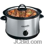 JCBid.com online auction Crock-pot-scr-500ss-5-quart-round-manual-stainless-steel-slow-cooker